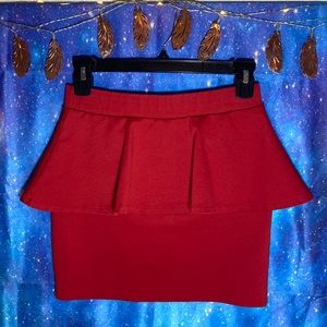 6/$40 Zara Red Peplum Skirt